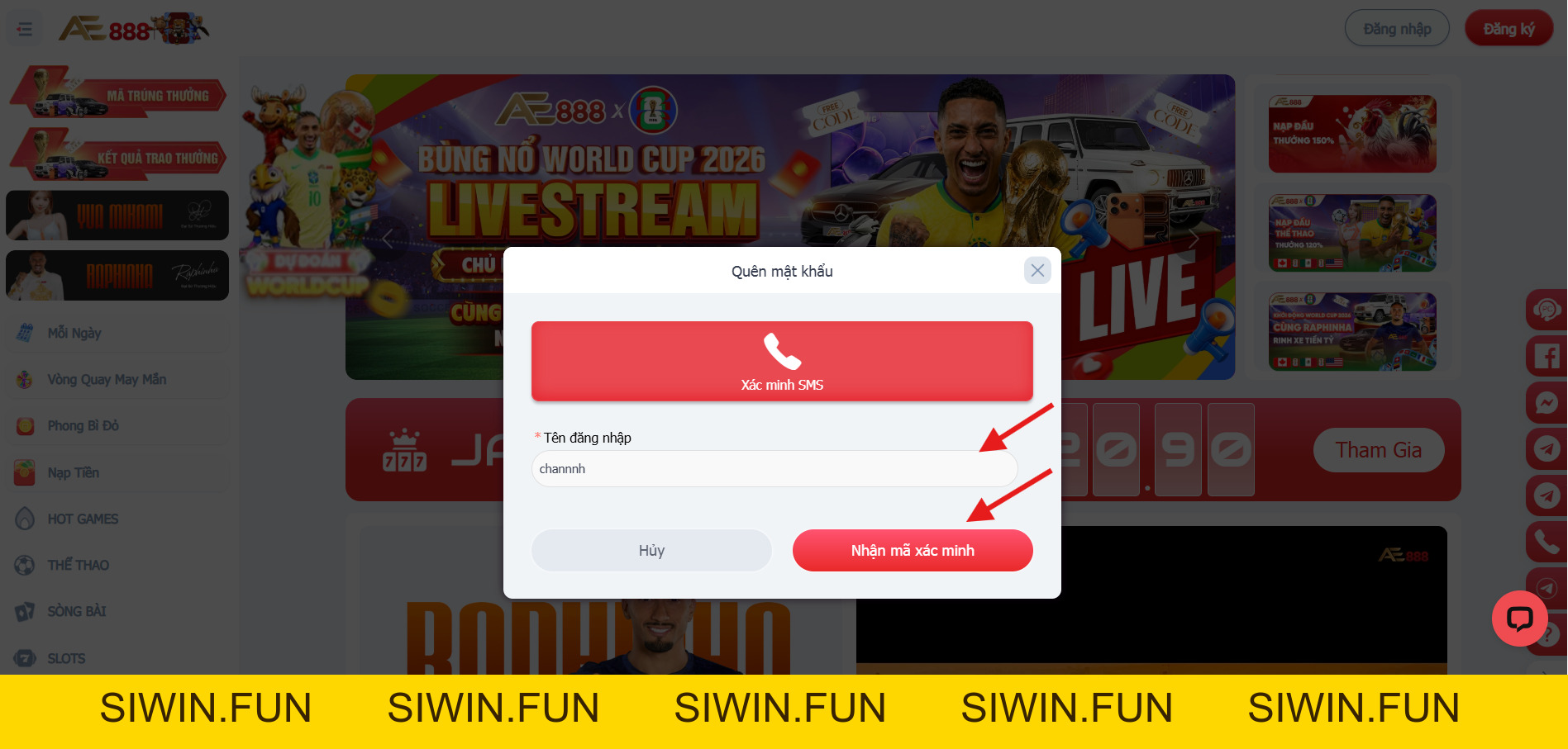 Cách Lấy Lại Mật Khẩu AE888 Đơn Giản Trong 30 Giây 2026 - siwin