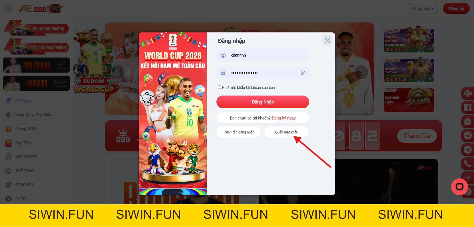Cách Lấy Lại Mật Khẩu AE888 Đơn Giản Trong 30 Giây 2026 - siwin