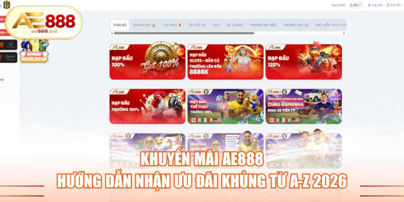 Khuyến Mãi AE888 - Hướng Dẫn Nhận Ưu Đãi Khủng Từ A-Z 2026 - siwin Khuyến Mãi AE888 - Hướng Dẫn Nhận Ưu Đãi Khủng Từ A-Z 2026 - siwin