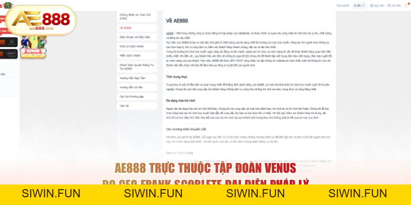 AE888 - Trang Đổi Thưởng Trực Tuyến Uy Tín Số 1 Châu Á - siwin AE888 - Trang Đổi Thưởng Trực Tuyến Uy Tín Số 1 Châu Á - siwin