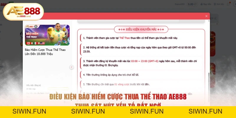 Giải Đáp Bảo Hiểm Cược Thua Thể Thao AE888 Là Gì - siwin