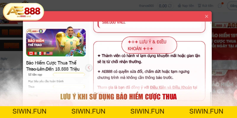 Giải Đáp Bảo Hiểm Cược Thua Thể Thao AE888 Là Gì - siwin