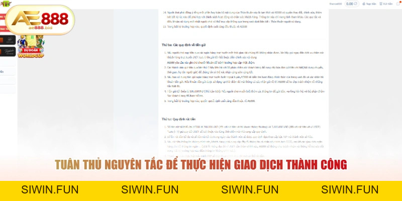 Điều Khoản Điều Kiện AE888 - Quy Định Sử Dụng Dịch Vụ Mới Nhất - siwin Điều Khoản Điều Kiện AE888 - Quy Định Sử Dụng Dịch Vụ Mới Nhất - siwin